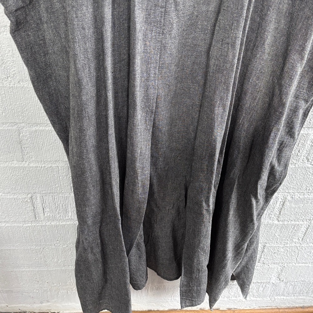 Loom Sleeveless Cotton Long Gray Kimono sz OS - Picture 5 of 6